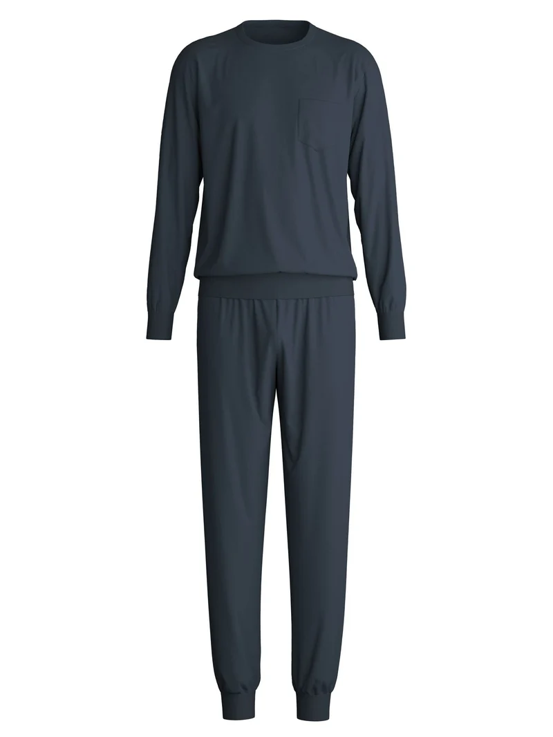 HERREN Pyjama mit Bündchen