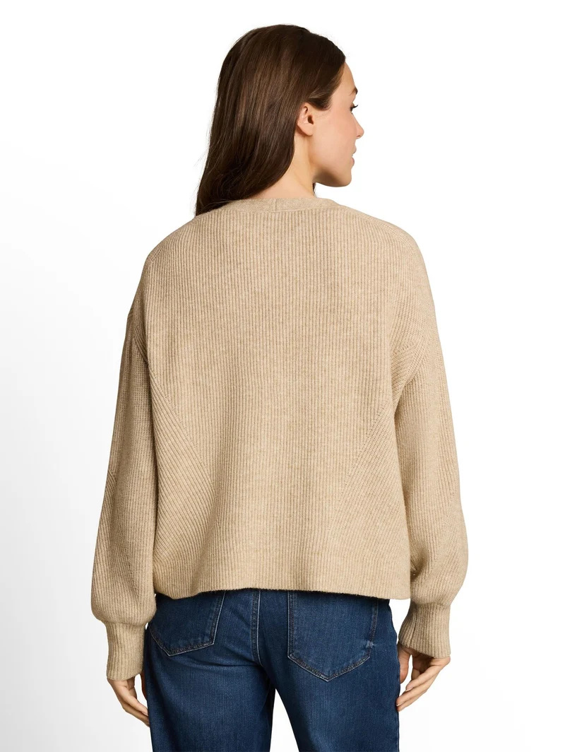 Oversize Cardigan mit V-Ausschnitt