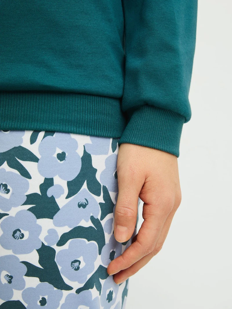 DAMEN Pyjama mit Bündchen