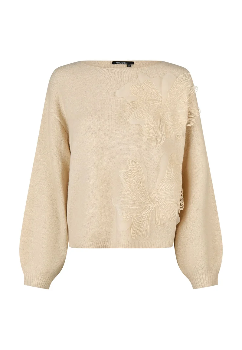 Pullover mit Blüten-Applikationen