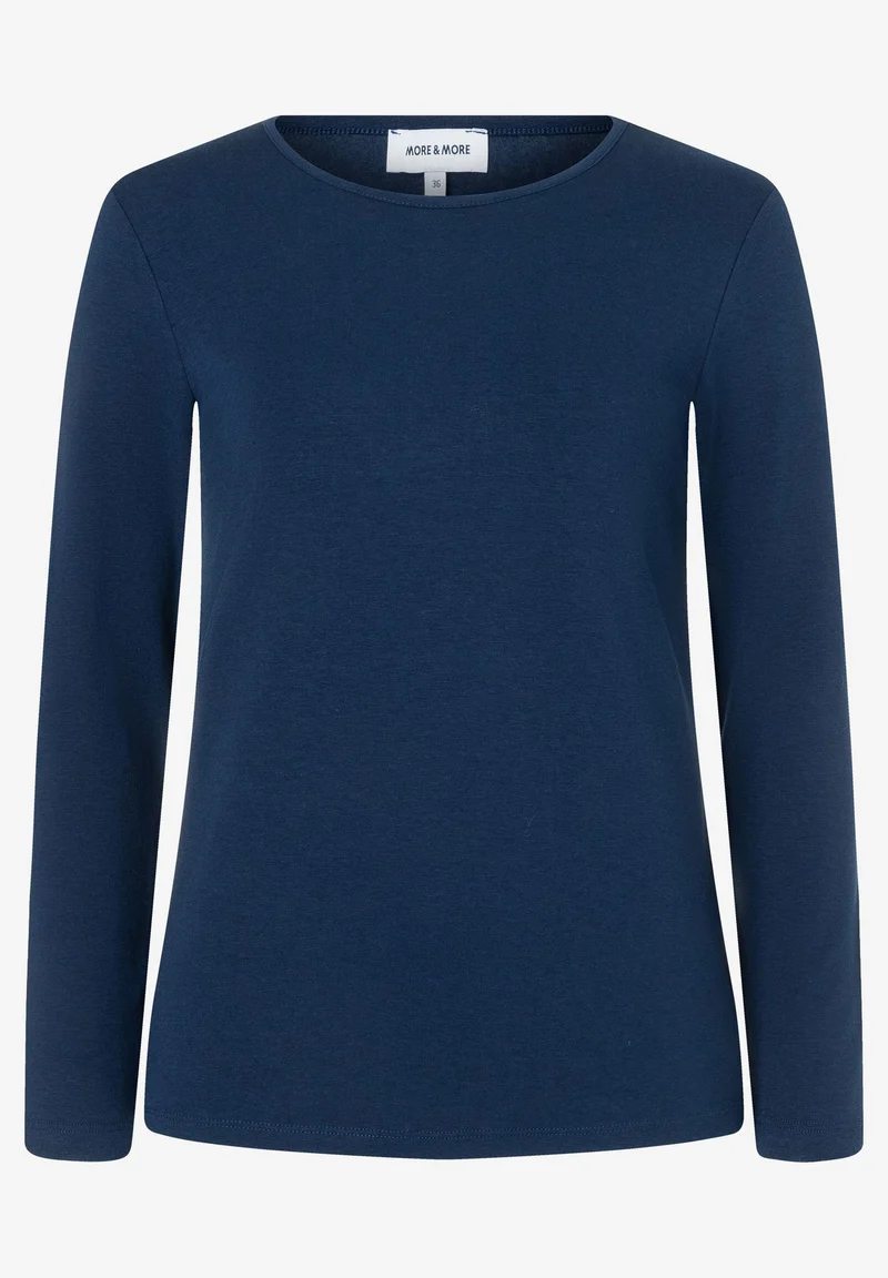 Longsleeve with Round Neck, classic blue