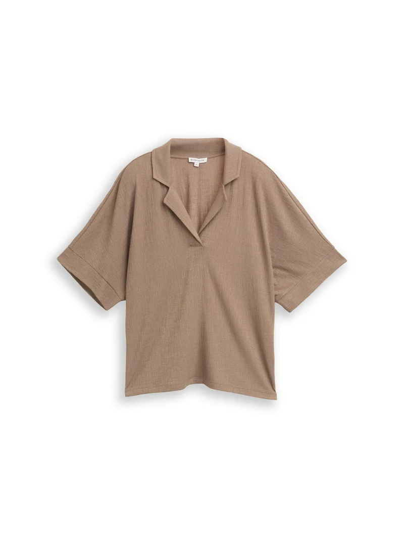 Loose Fit T-Shirt mit Reverskragen