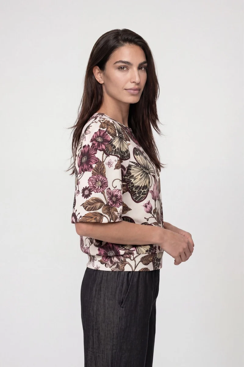 Pullover, antique white gemustert