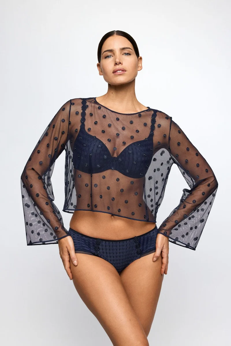 AVERO velvet blue Hotpants