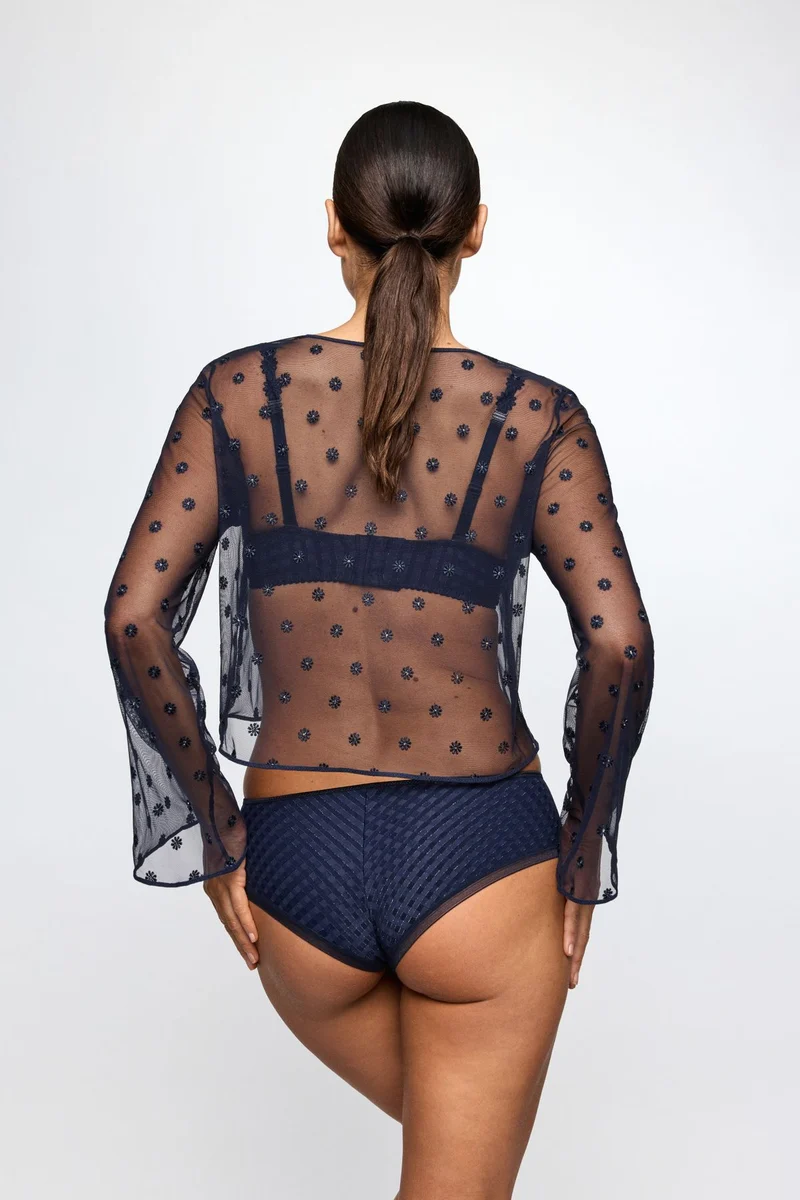 AVERO velvet blue Hotpants