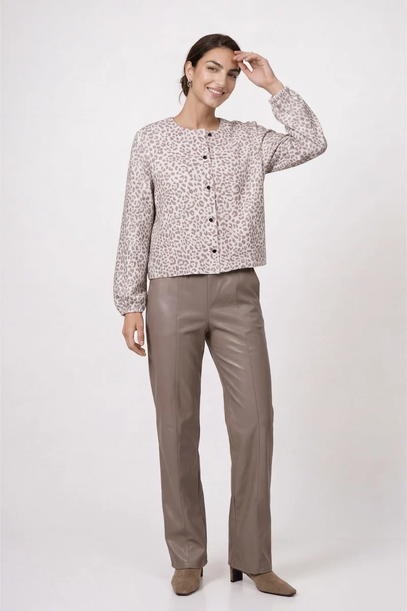 Jacke, taupe gemustert