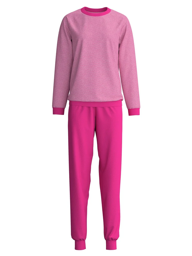 DAMEN Pyjama mit Bündchen