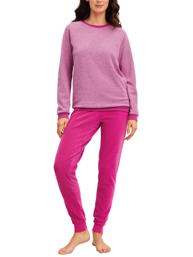 DAMEN Pyjama mit Bündchen