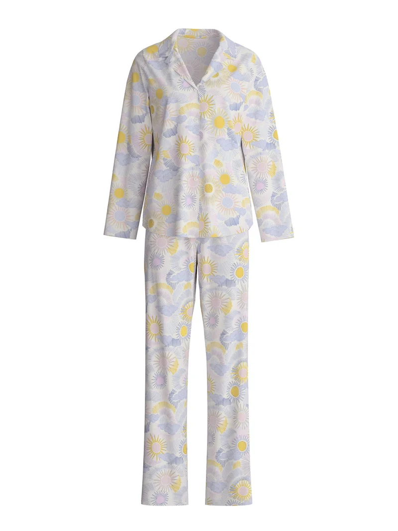 DAMEN Pyjama, harmony blue print