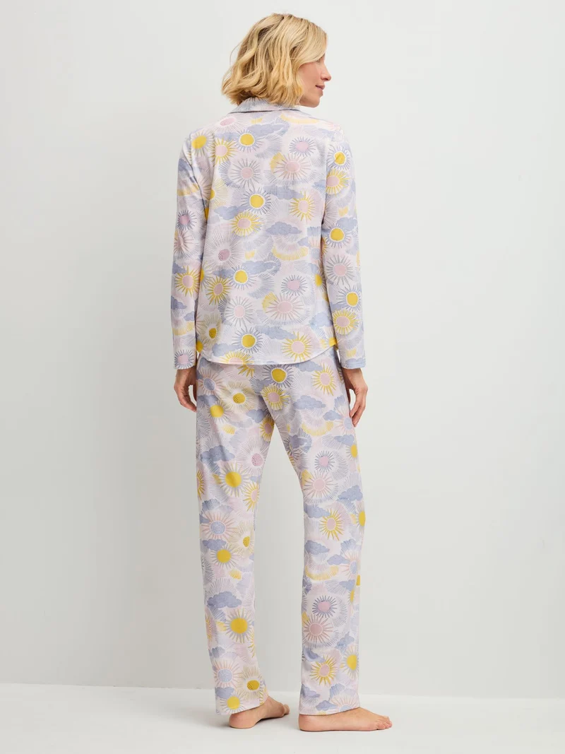 DAMEN Pyjama, harmony blue print