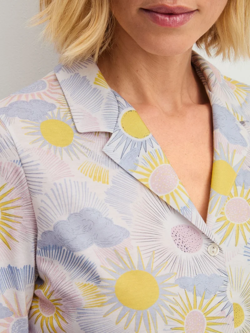 DAMEN Pyjama, harmony blue print