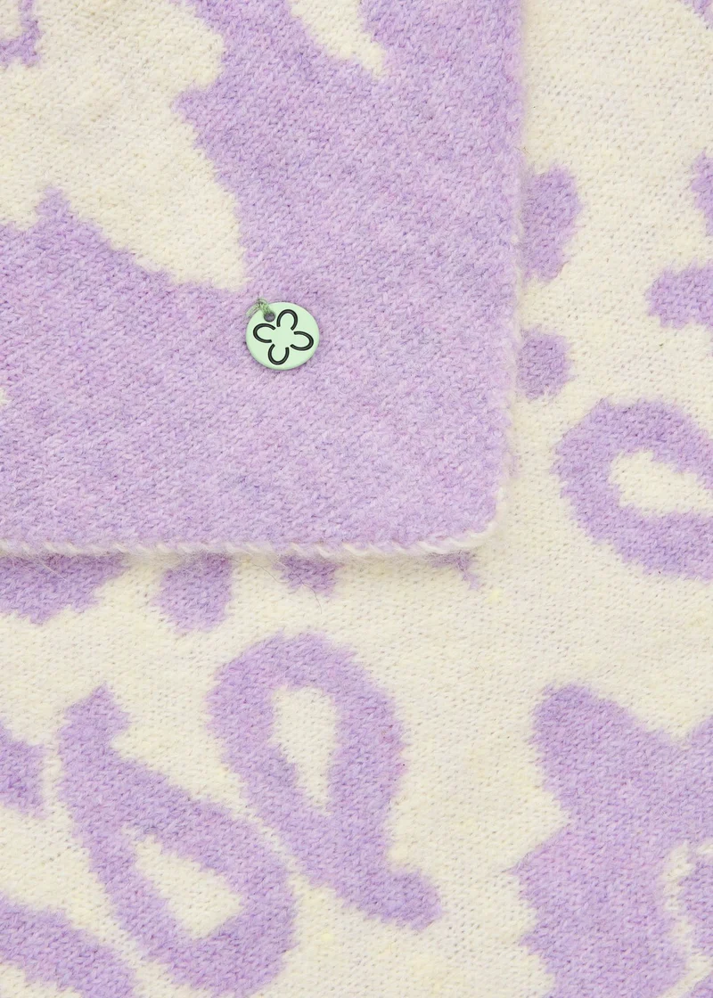 Gestricktes Dreieckstuch mit Paisley-Muster