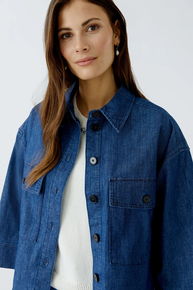 Jeansjacke elastischer Baumwolldenim