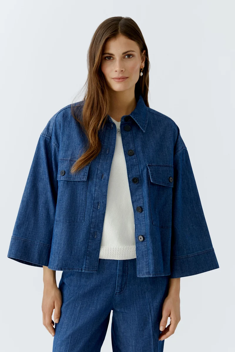 Jeansjacke elastischer Baumwolldenim
