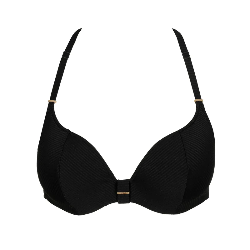 CASSIE schwarz Unterlegter Bikini Herzform