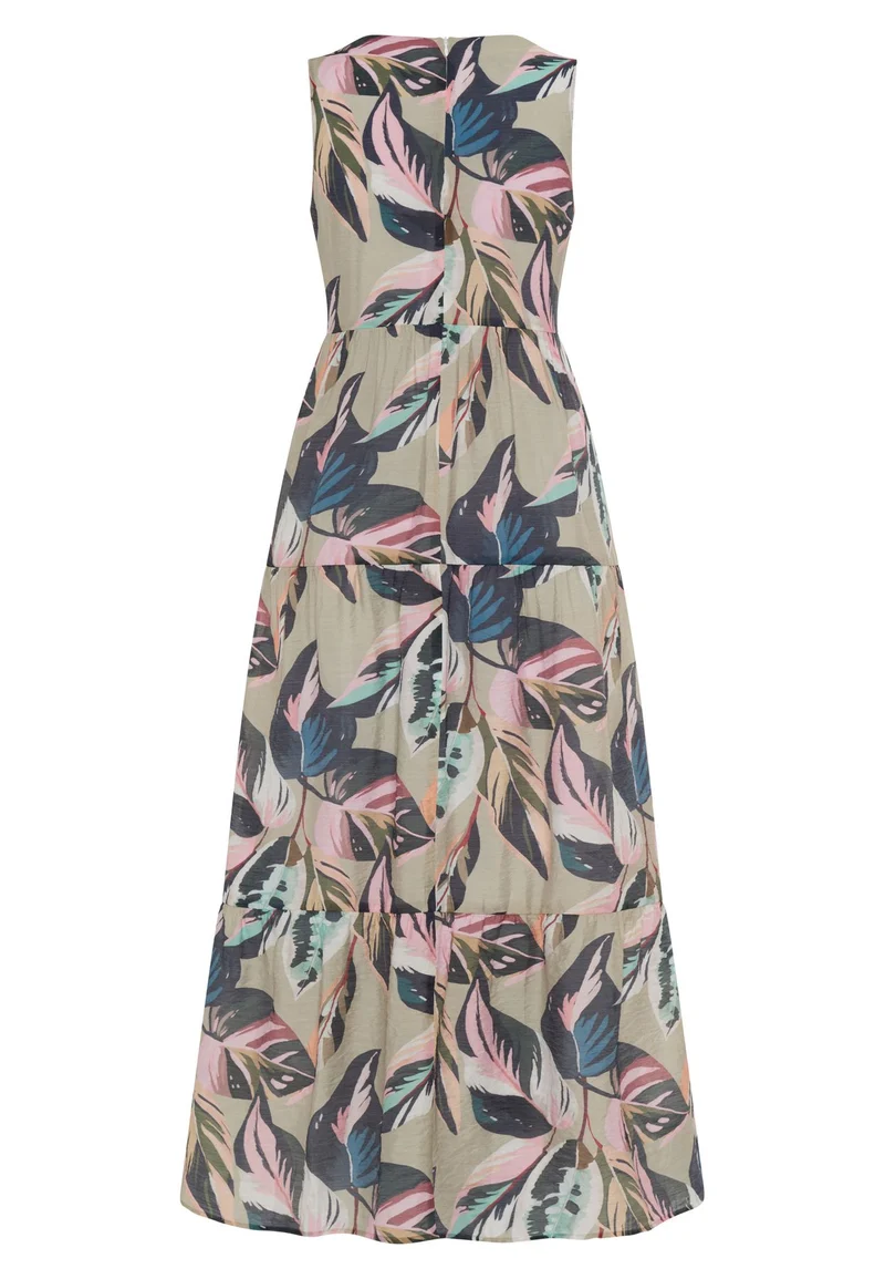 Maxikleid mit Blätterprint