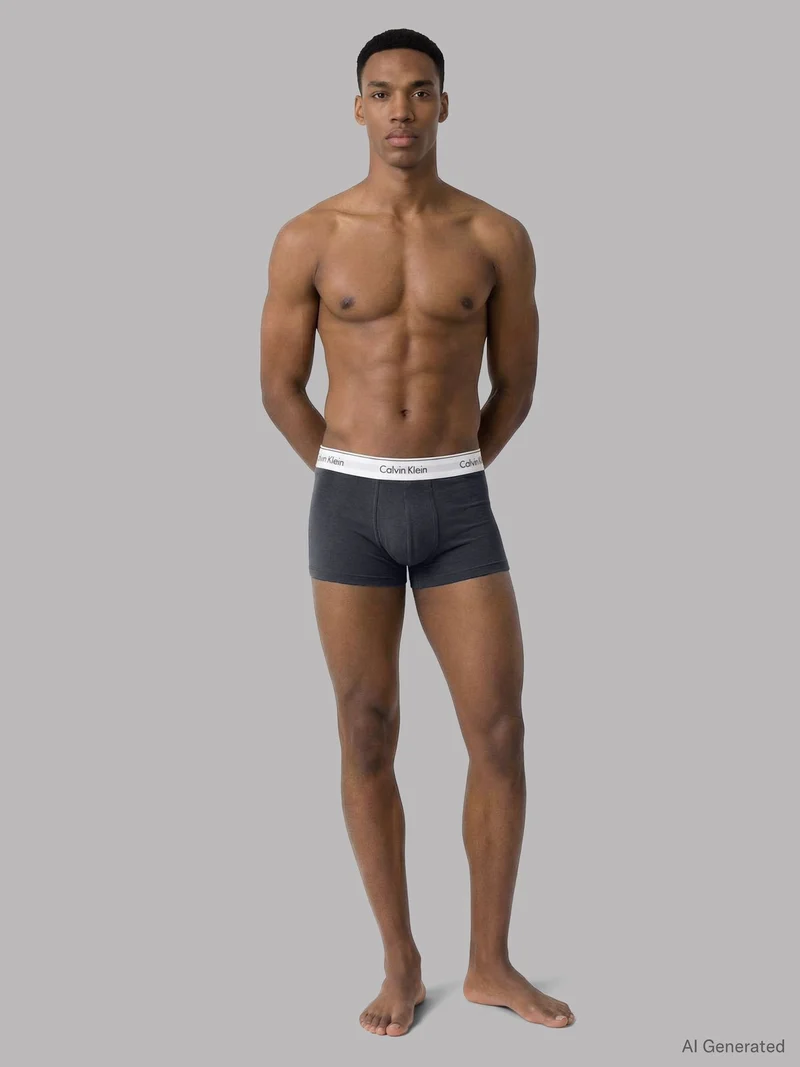 3 Pack Low Rise Trunks - Icon Cotton Stretch