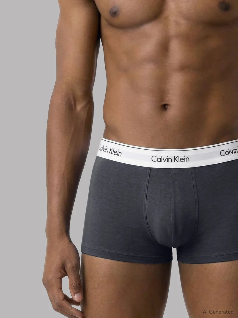 3 Pack Low Rise Trunks - Icon Cotton Stretch