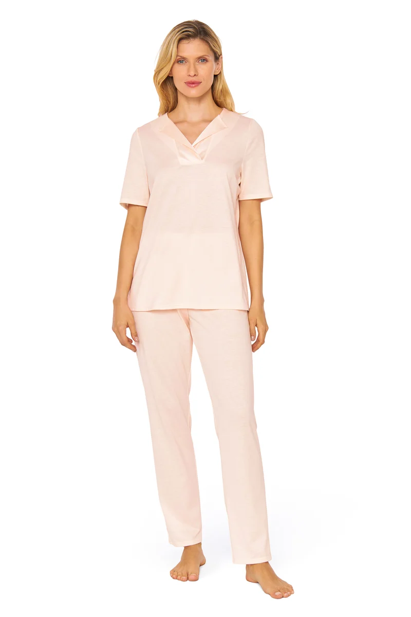 Py, 1/2 sleeve, pants 1/1, v-neck, Peach