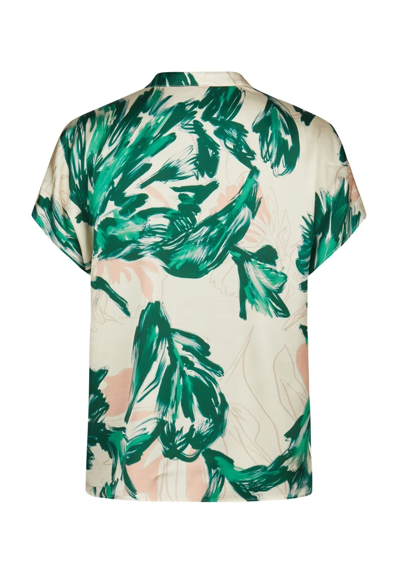 Bluse mit grünem Print