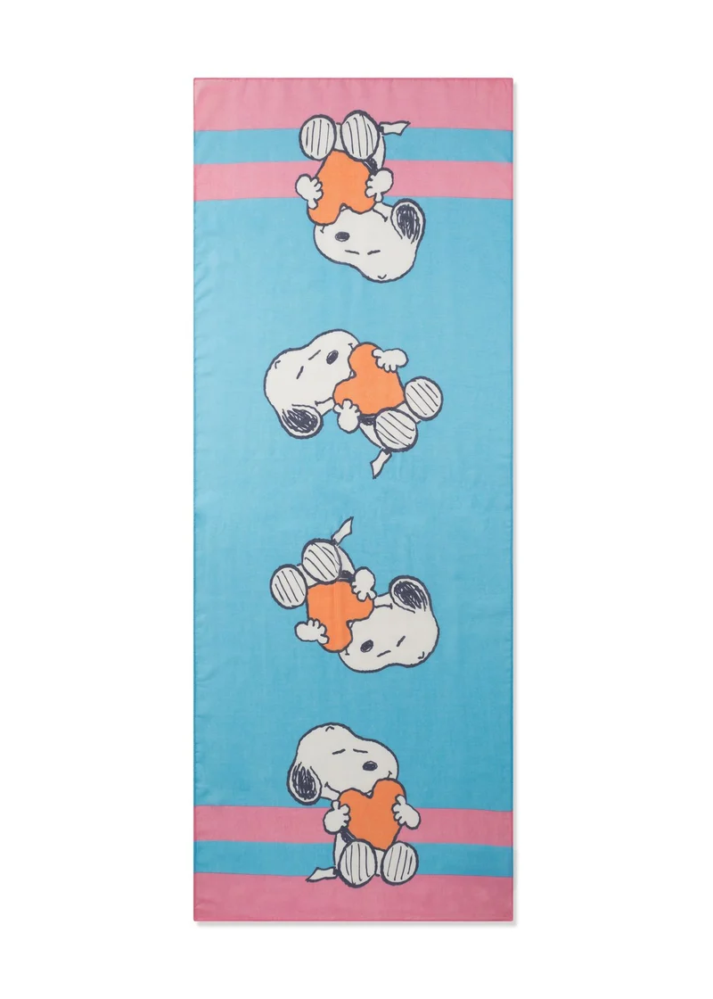Peanuts Schal aus recyceltem Polyester mit Snoopy-Motiven