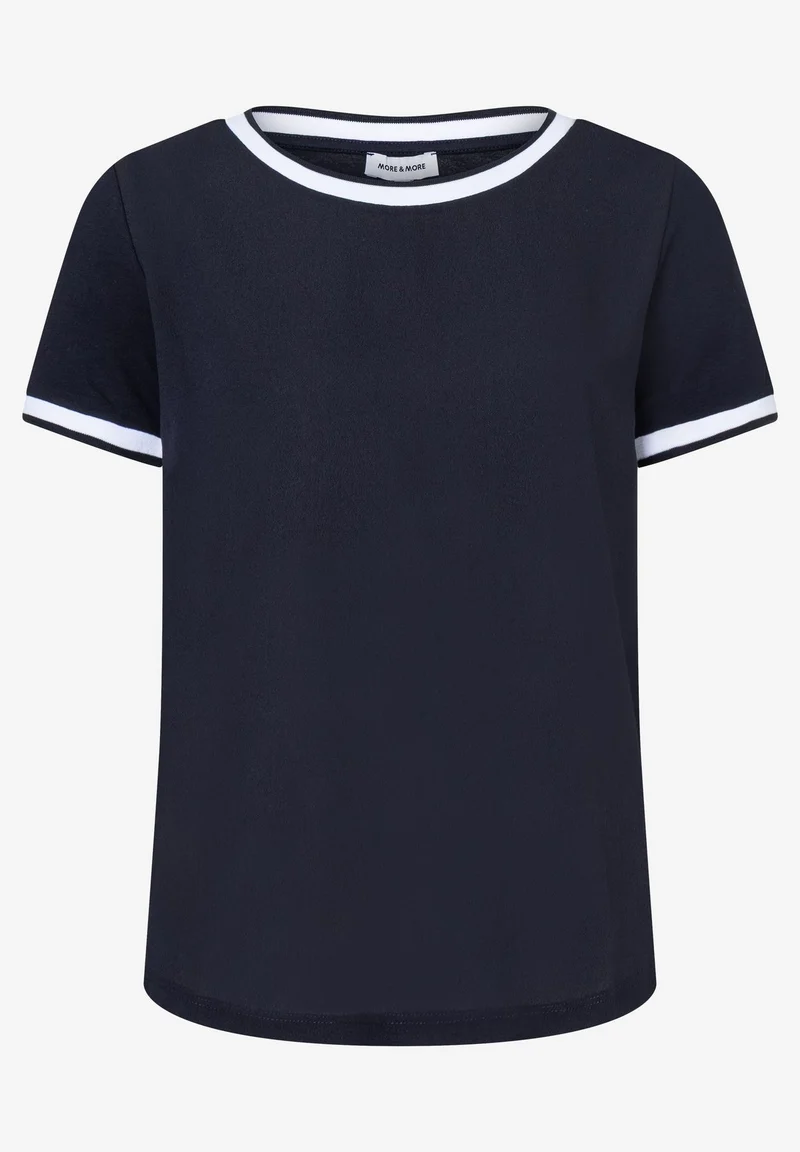 Blusenshirt mit Kontrastabschlüssen
