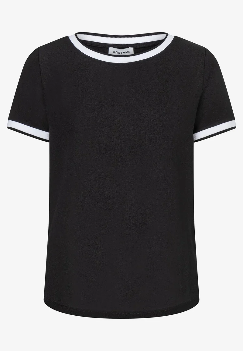 Blusenshirt mit Kontrastabschlüssen