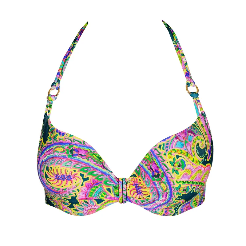 JOLISE Tropical Paisley Unterlegter Bikini Herzform