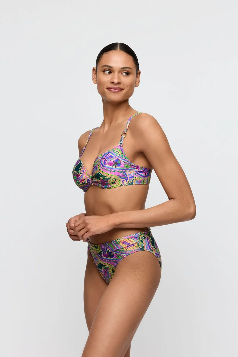 JOLISE Tropical Paisley Unterlegter Bikini Herzform