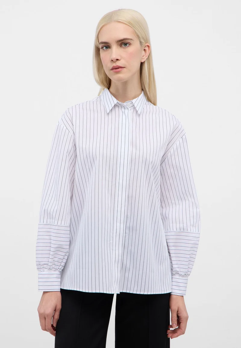 Bluse Popeline Langarm