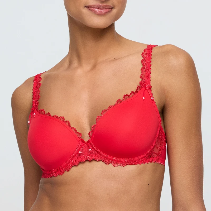 JANE true red Unterlegter BH Herzform