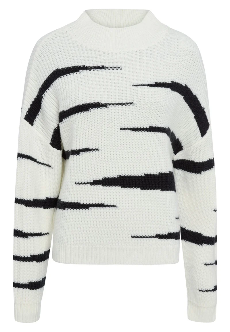 Pullover mit Kontrast-Intarsien