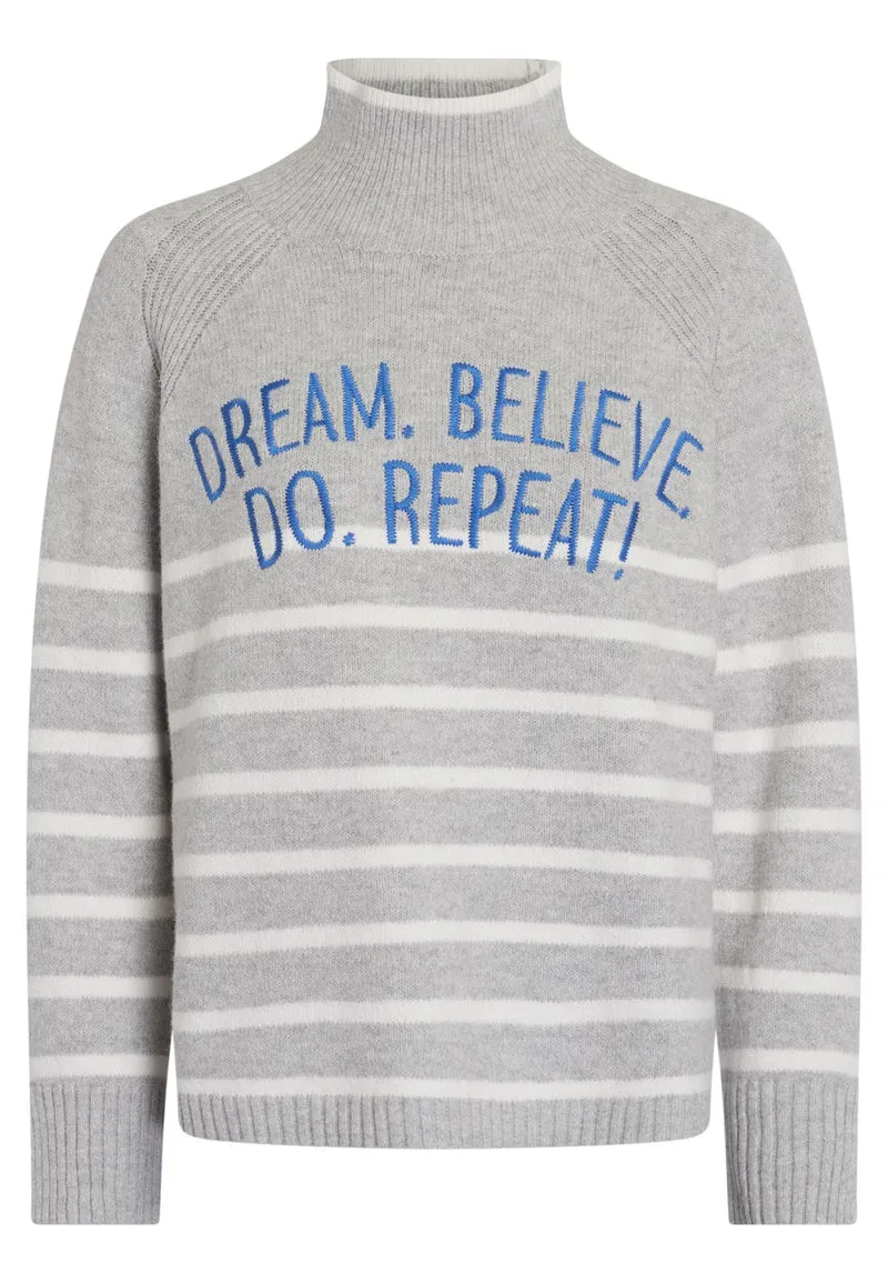 Pullover mit Motto-Stickerei