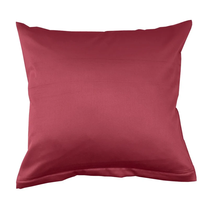 Lorena Mako Satin Bettwäsche uni Classic Ziegelrot Kissen 40x40cm