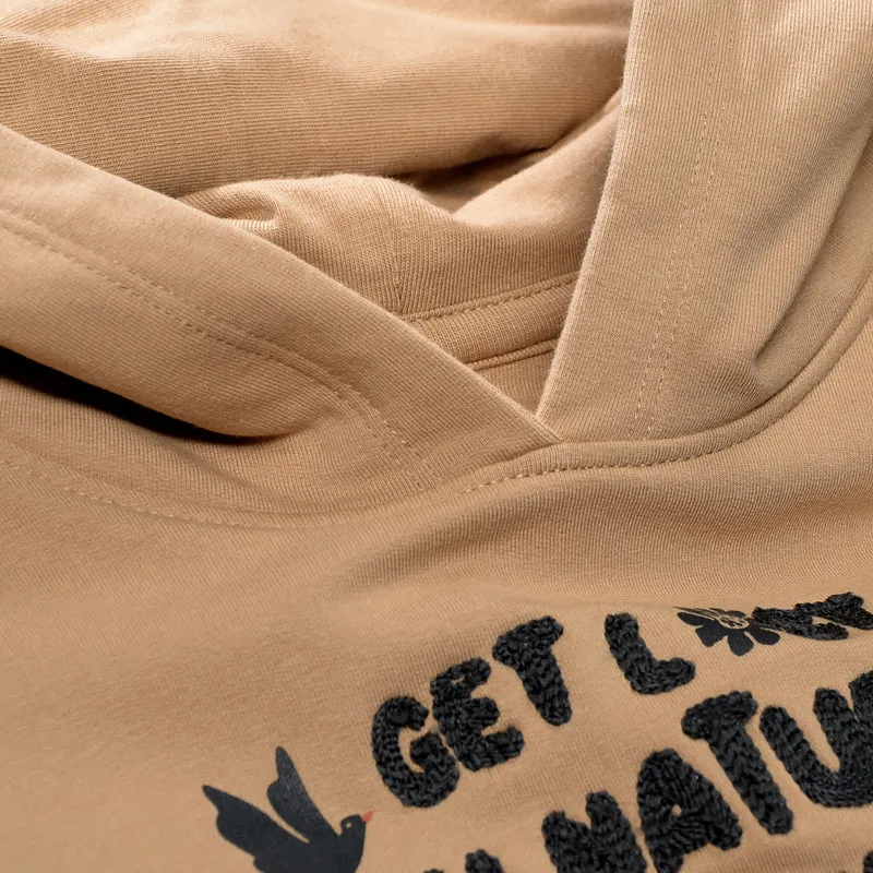 Hoodie mit Wording-Applikation