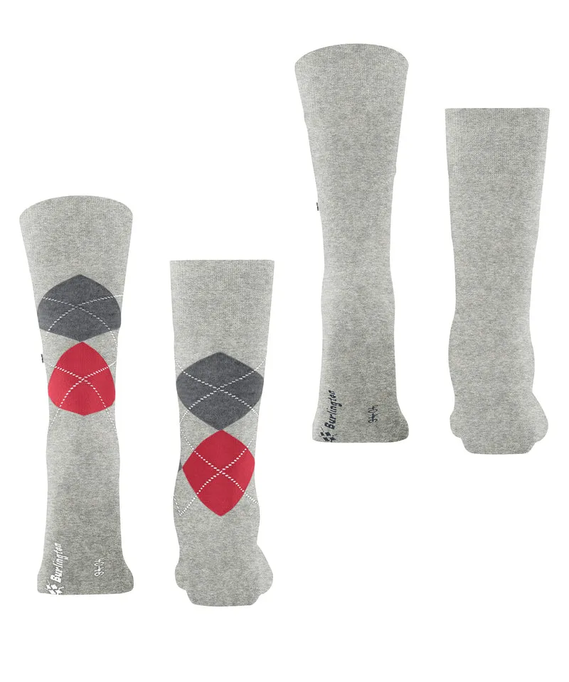 Burlington Everyday Argyle Mix 2-Pack Herren