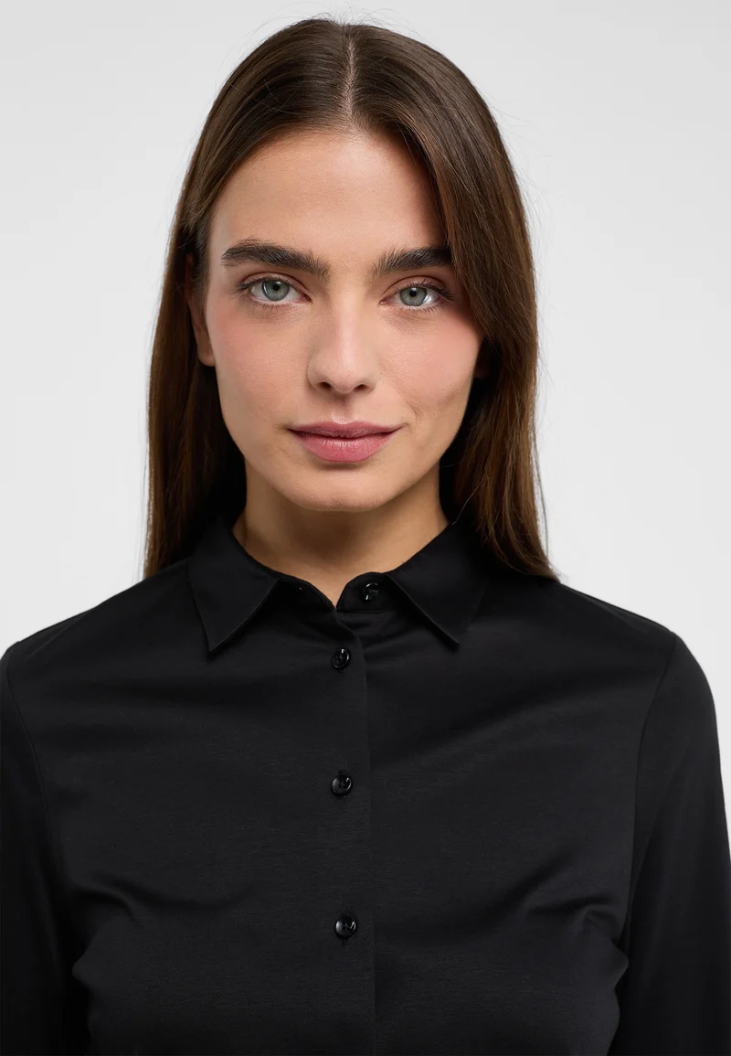Jersey Shirt Bluse Jersey Langarm