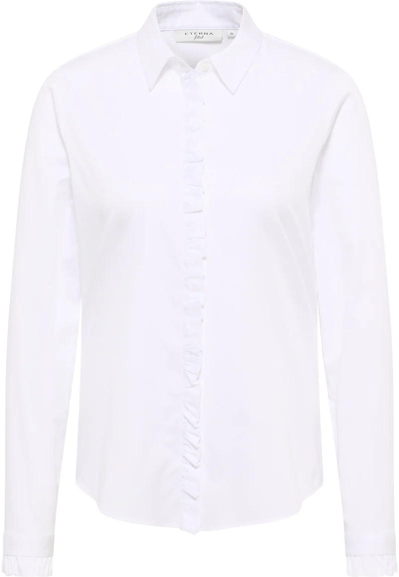 Satin Shirt Bluse Satingewebe Langarm