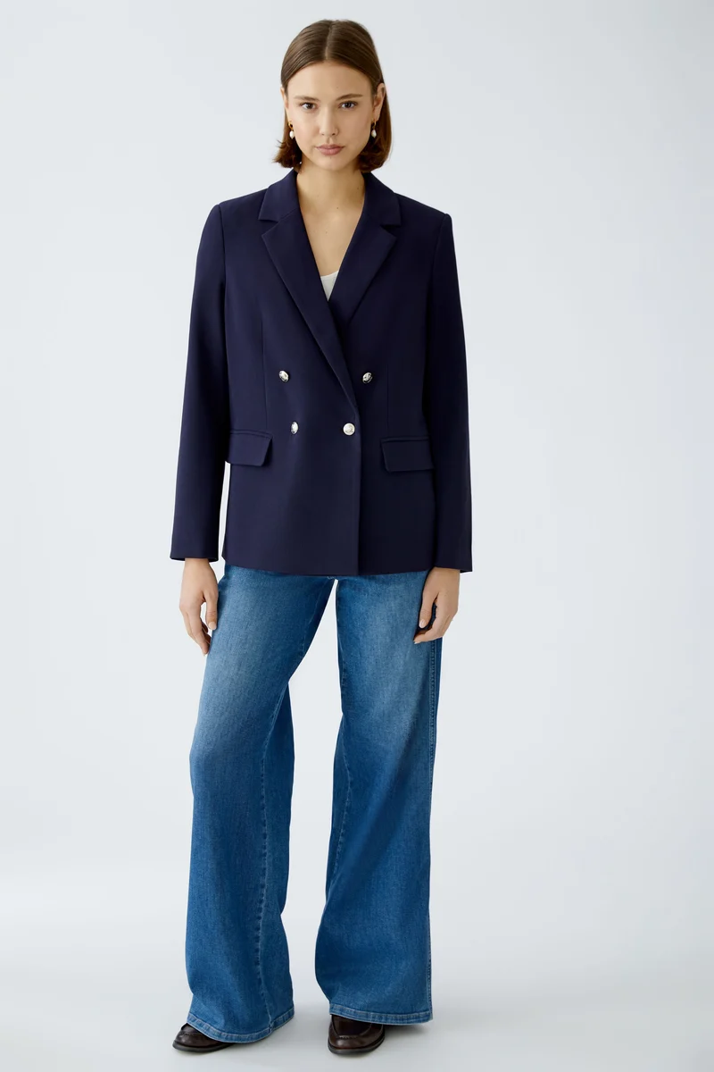 Blazer mit Emblem Knöpfen