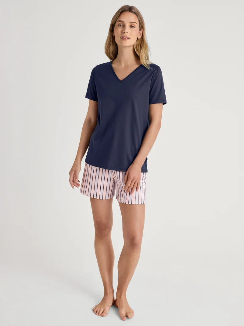 DAMEN Shirt kurzarm, peacoat blue