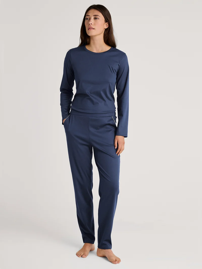 DAMEN Shirt langarm, peacoat blue
