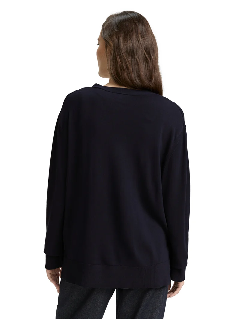 Strickpullover mit V-Ausschnitt