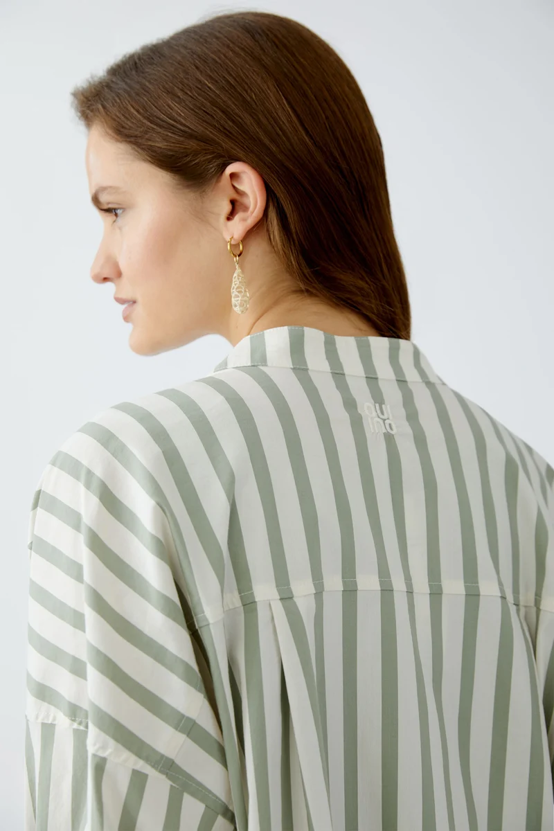 Longbluse Baumwollmischung