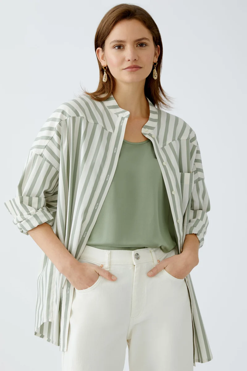 Longbluse Baumwollmischung