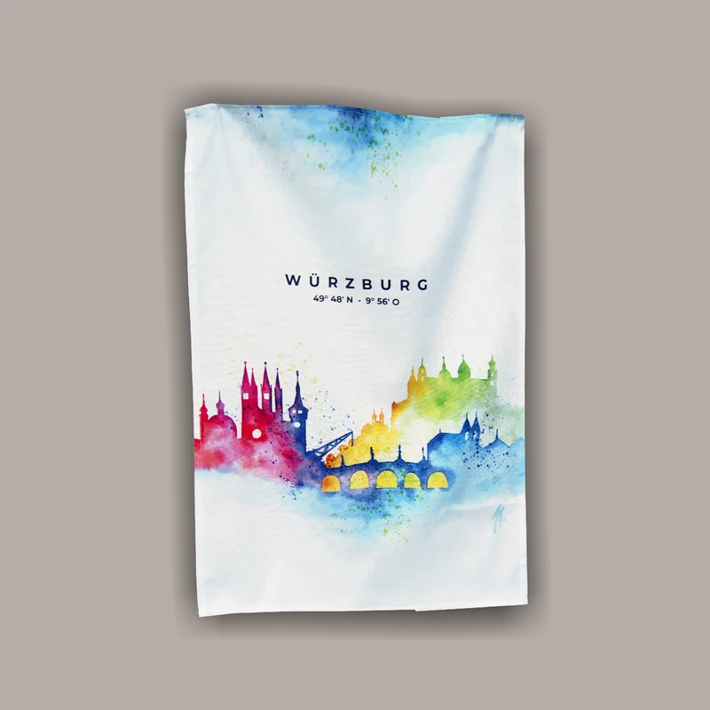 Würzburg Küchentuch Digitaldruck