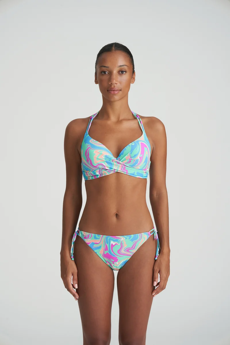 ARUBANI Ocean Swirl Bikini Hüftslip mit Schnüren