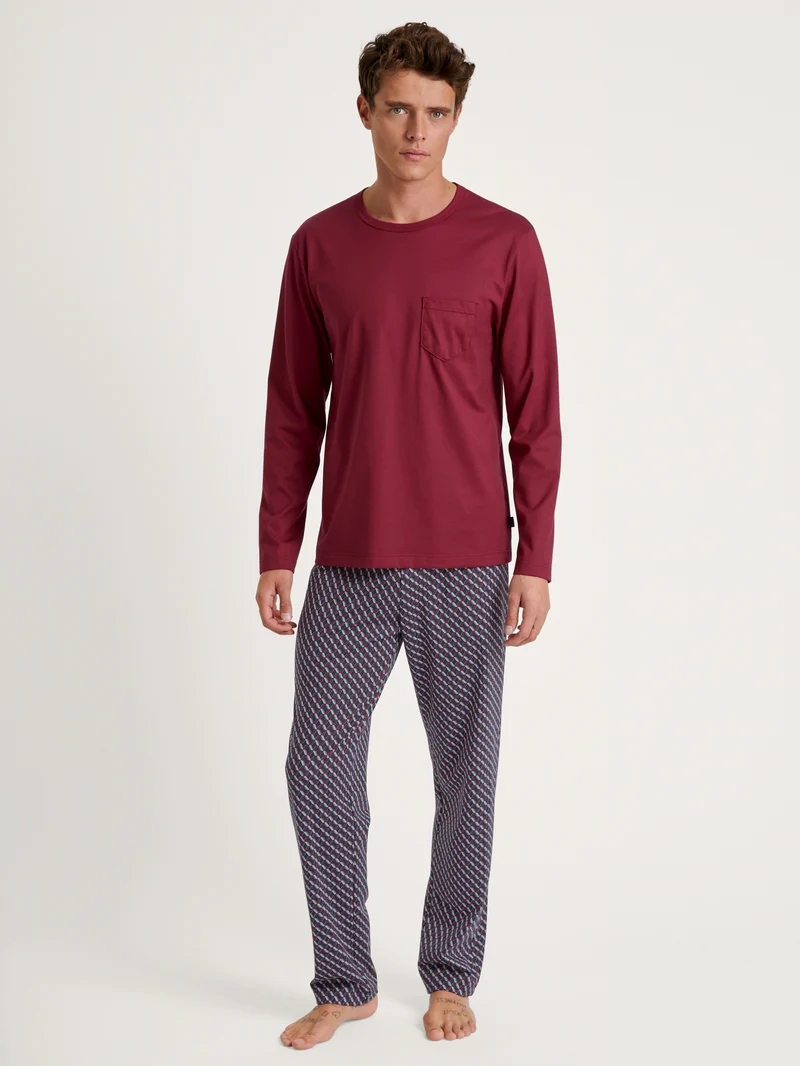 HERREN Pyjama, mars red