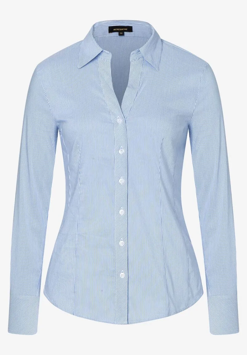 Hemdbluse blau/weiß gestreift