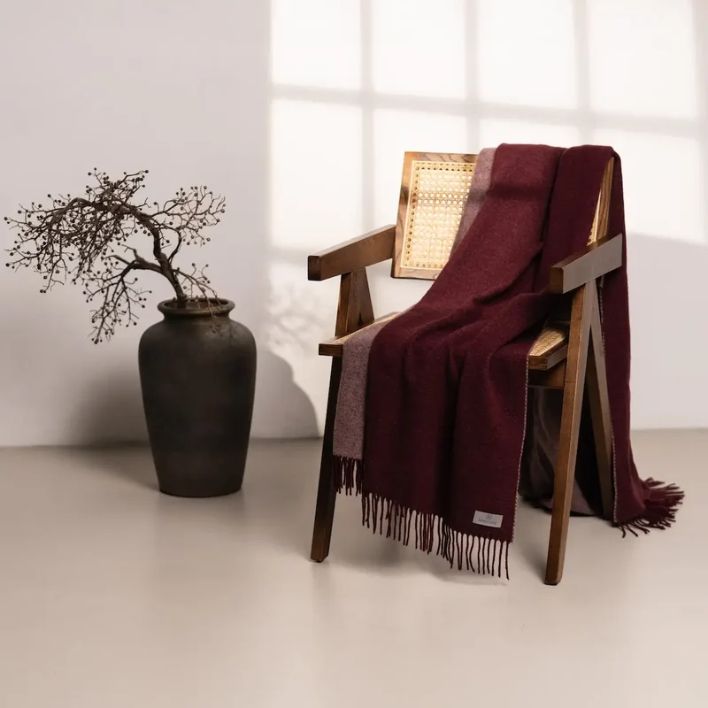 Schafwolle Kaschmir Sofadecke 150x200 cm