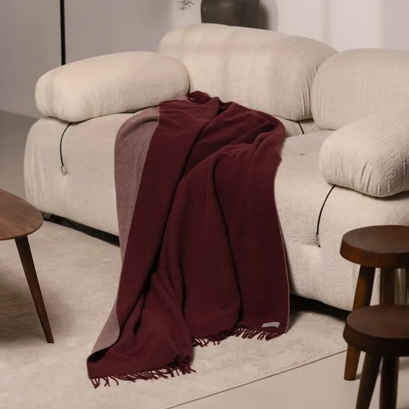 Schafwolle Kaschmir Sofadecke 150x200 cm